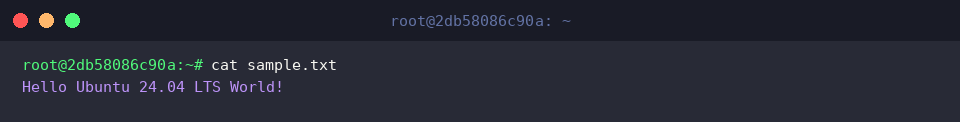 cat sample.txt