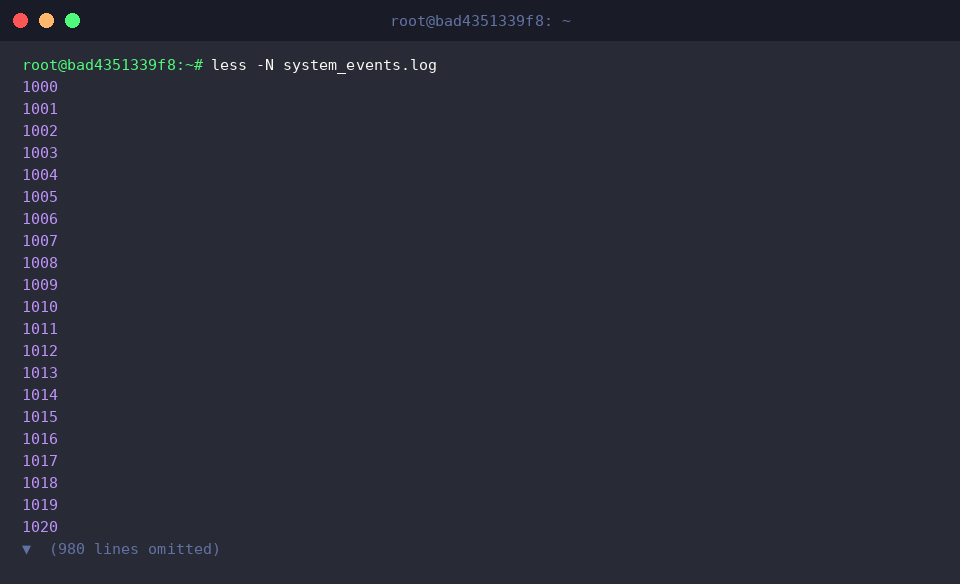 less -N system_events.log